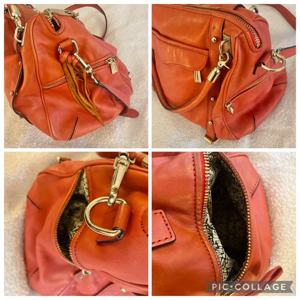 Rebecca Minkoff Orange Leather Large Cupid Satchel - Picture 9 of 16